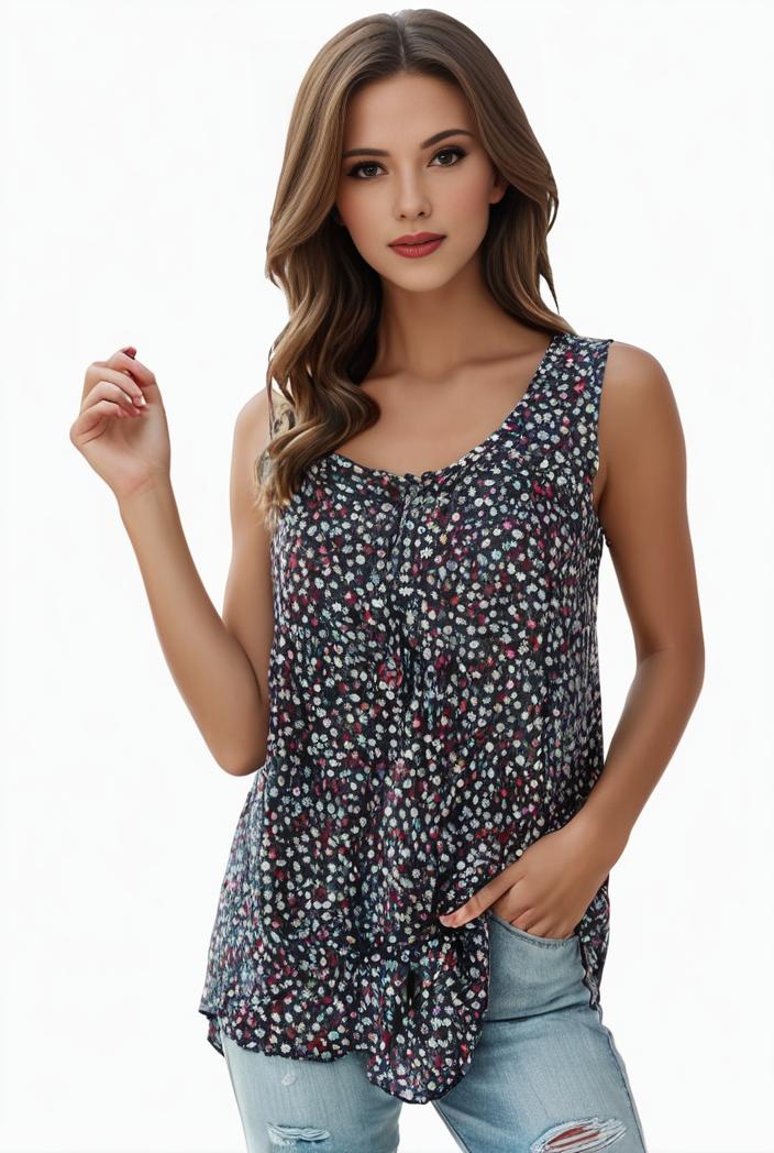 plus size boho tank top women s plus paisley print square neck medium stretch ruched tank top 137479