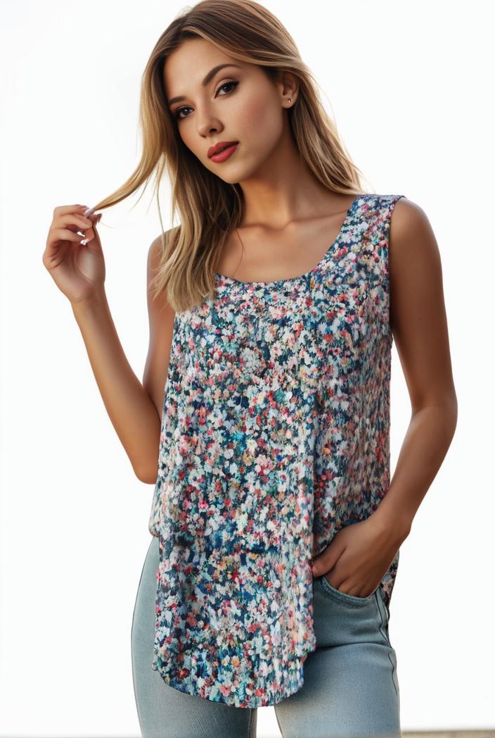 plus size boho tank top women s plus paisley print square neck medium stretch ruched tank top 137508