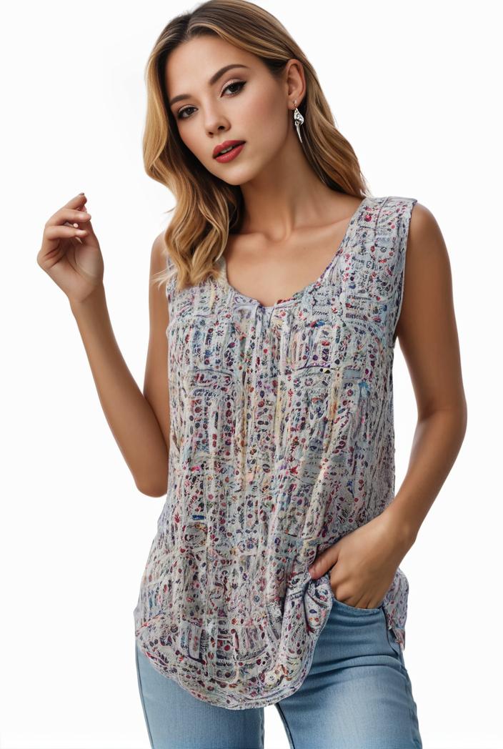 plus size boho tank top women s plus paisley print square neck medium stretch ruched tank top 137514