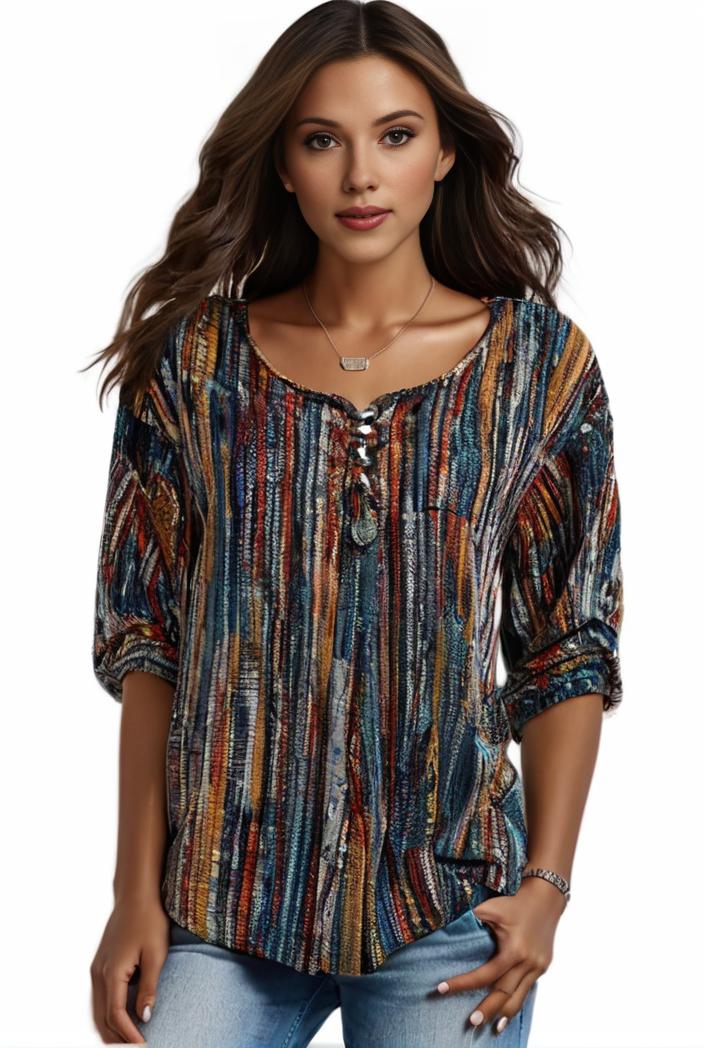 plus size boho top women s plus allover paisley print half sleeve v neck slight stretch top 137528