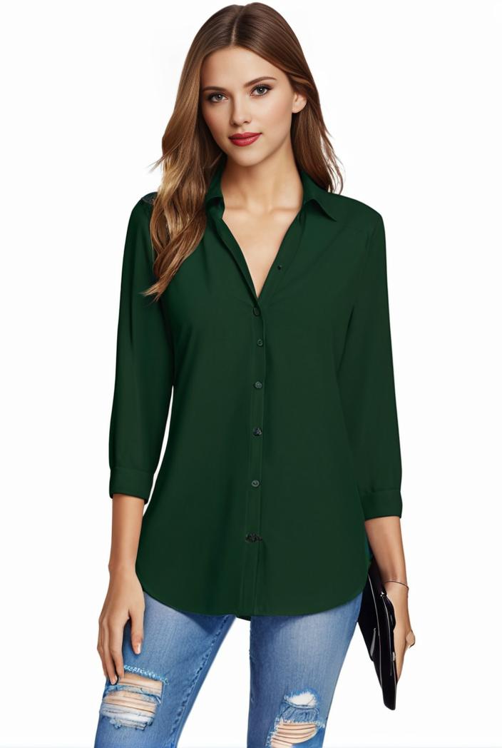 plus size casual blouse women s plus solid half sleeve turn down collar tunic top 137566