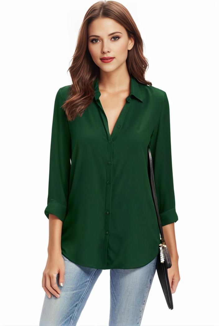 plus size casual blouse women s plus solid half sleeve turn down collar tunic top 137563