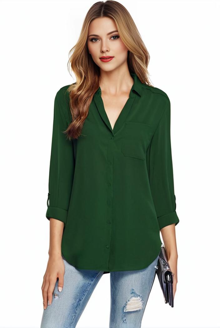 plus size casual blouse women s plus solid half sleeve turn down collar tunic top 137568