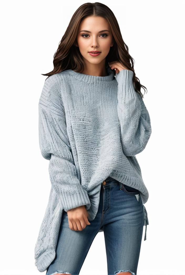 plus size casual sweater women s plus solid tassel trim long sleeve cowl neck high stretch jumper 137861