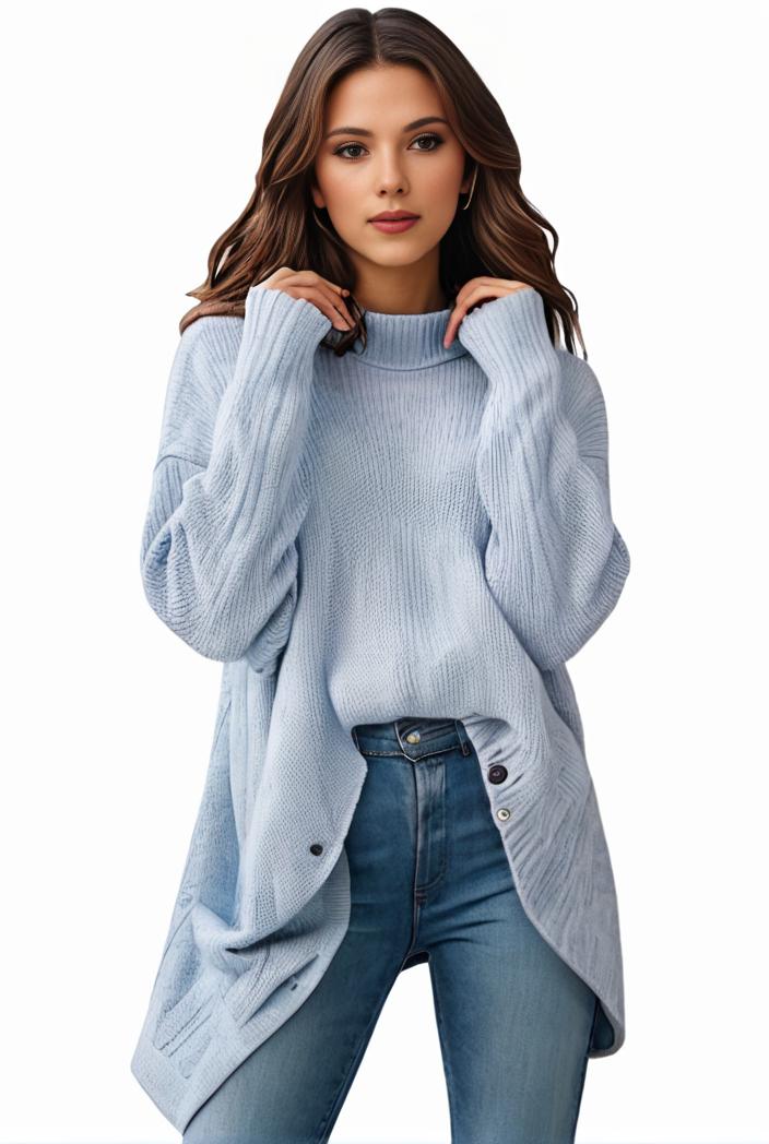 plus size casual sweater women s plus solid tassel trim long sleeve cowl neck high stretch jumper 137866