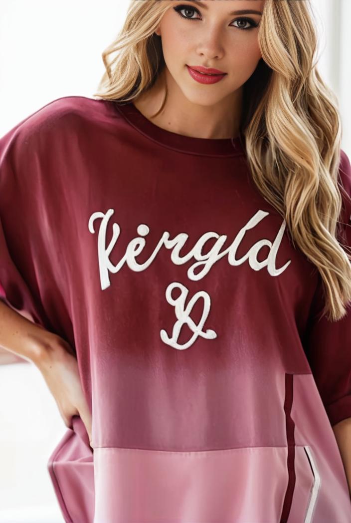 plus size casual sweatshirt women s plus ombre letter heart print raglan sleeve round neck slight stretch pullover sweatshirt 137955
