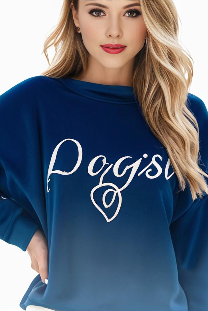 plus size casual sweatshirt women s plus ombre letter heart print raglan sleeve round neck slight stretch pullover sweatshirt 137958