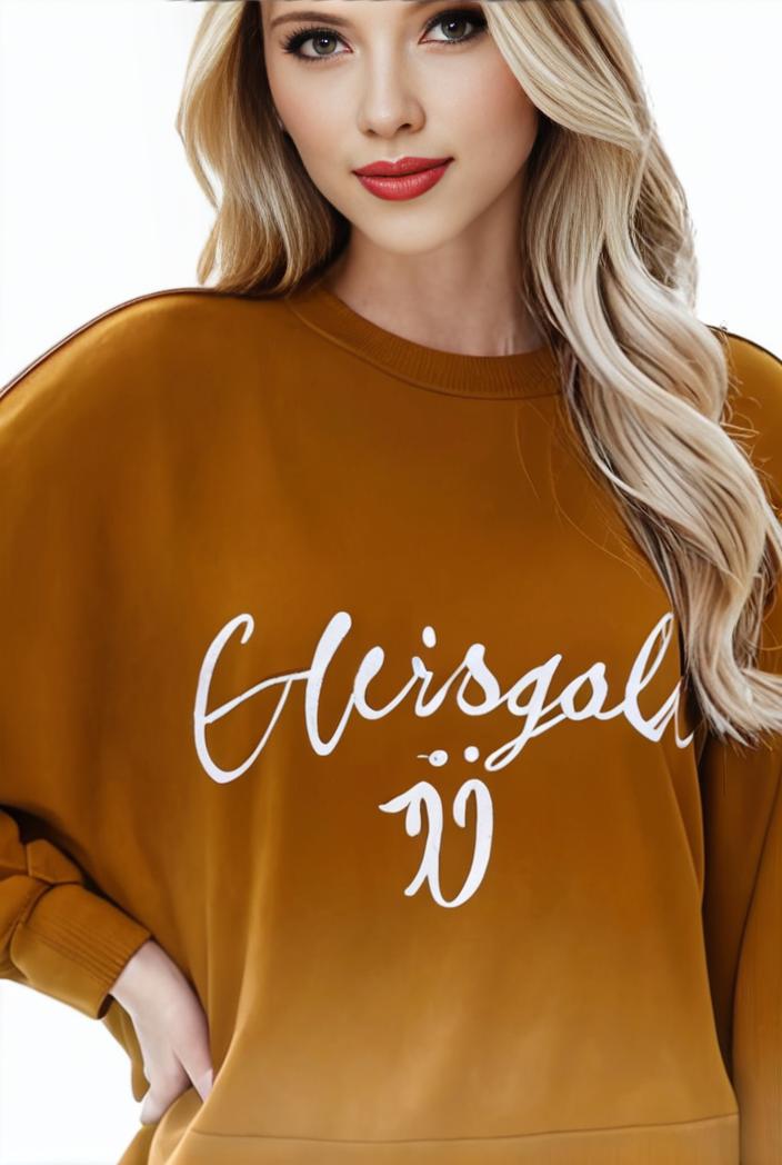 plus size casual sweatshirt women s plus ombre letter heart print raglan sleeve round neck slight stretch pullover sweatshirt 137967