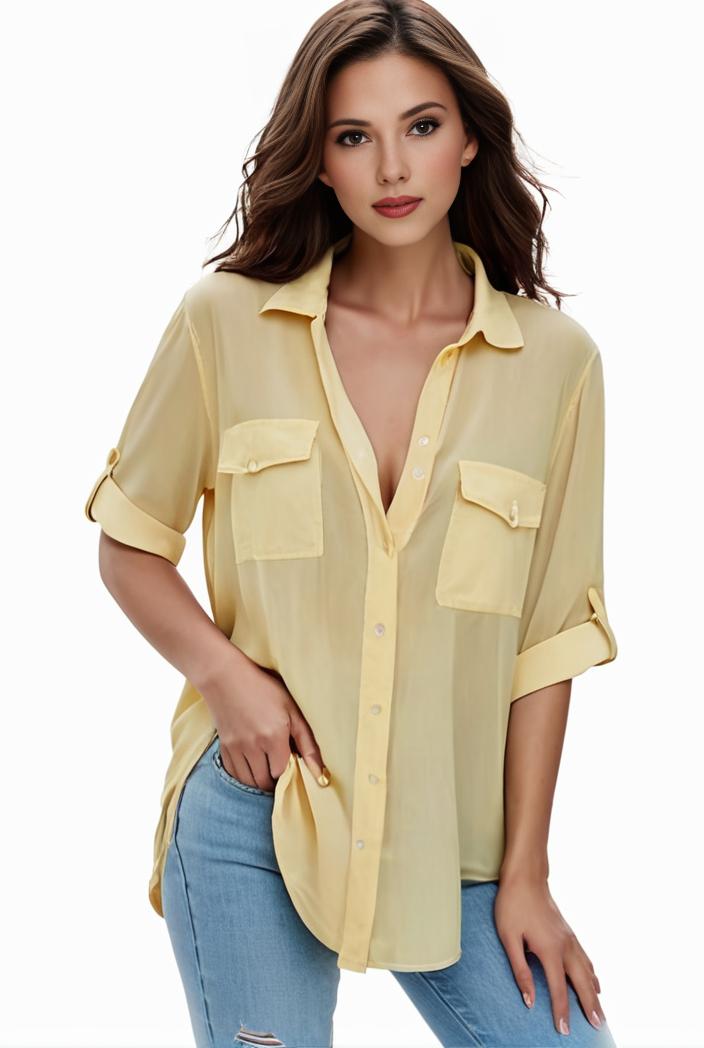 plus size formal shirt women s plus plain long sleeve turn down collar button up workwear shirt 139937