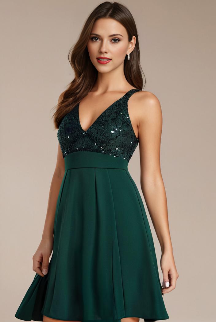 sequin bodice tulle high low evening dress with ribbon waist 144733
