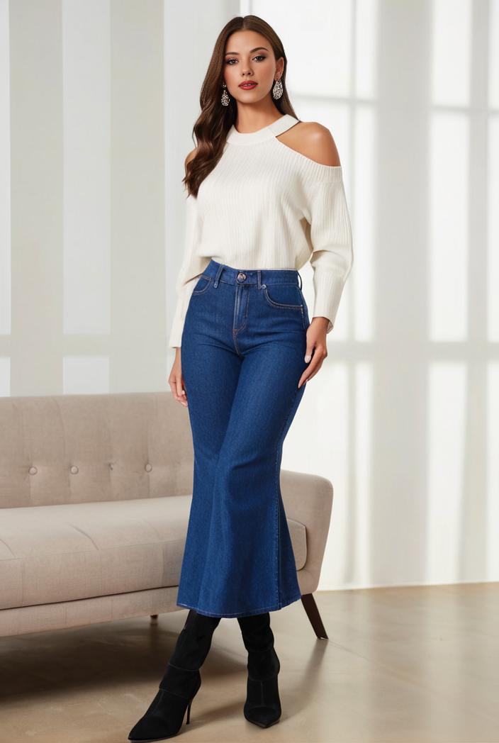 mermaid denim skirt with slant pockets stretch high waist women s denim midi skirt 109701