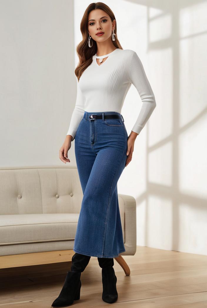 mermaid denim skirt with slant pockets stretch high waist women s denim midi skirt 109704