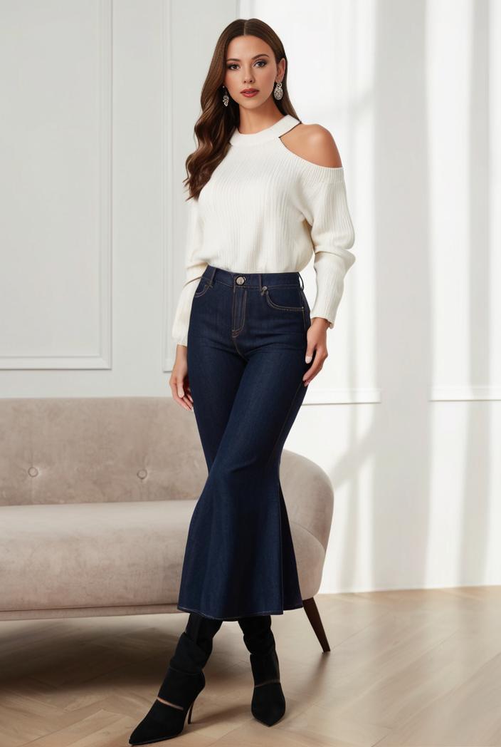 mermaid denim skirt with slant pockets stretch high waist women s denim midi skirt 109717
