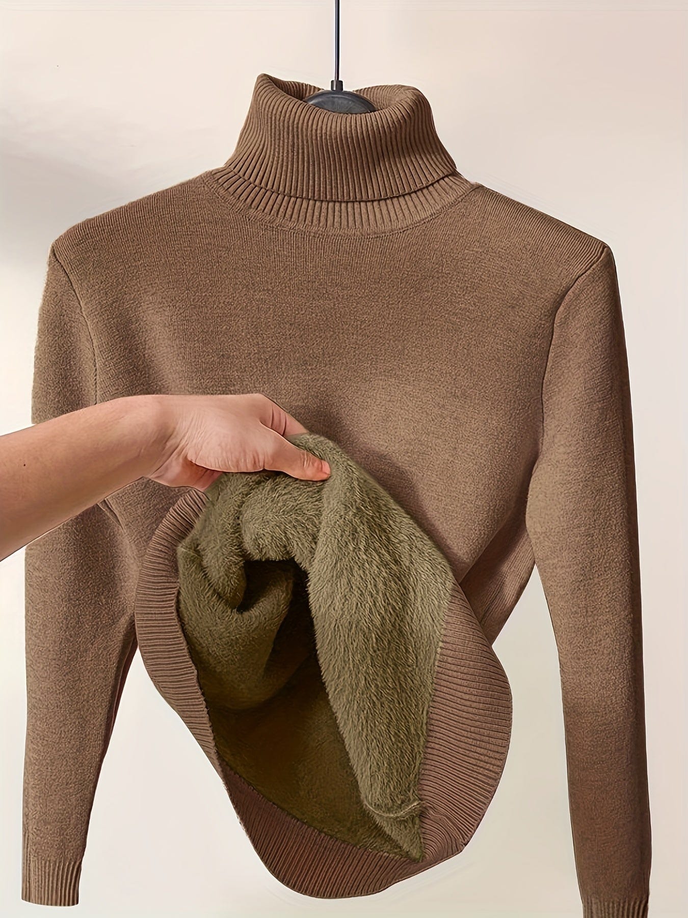 Solid Cozy Turtle Neck Long Sleeve Pullover Sweater