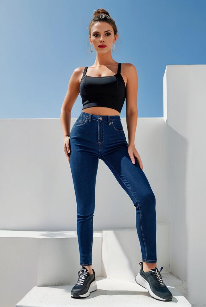 random print high waist stretchy casual leggings pants 111671