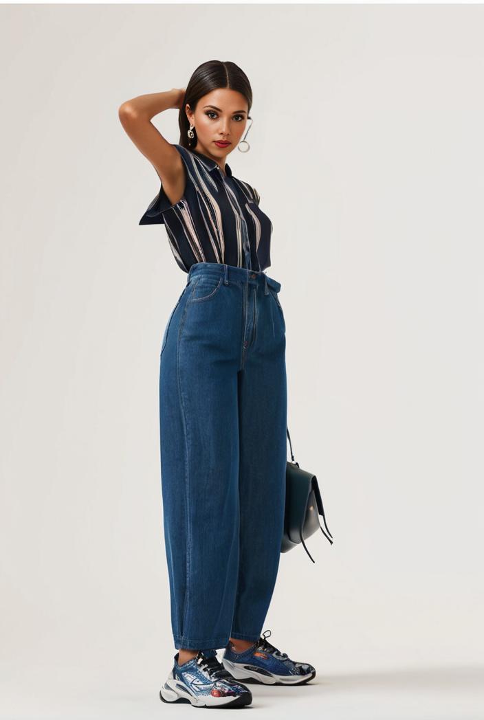relaxed fit blue denim romper with slant pockets distressed denim coverall stylish women s denim outfit 111888