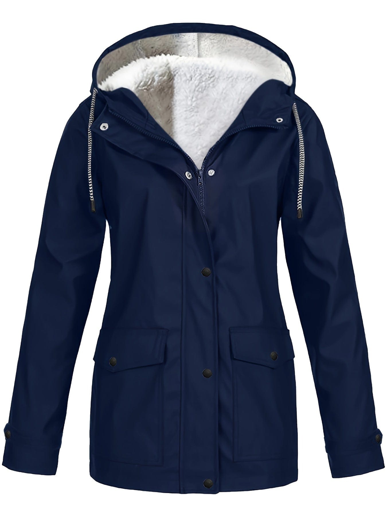 Stylish Drawstring Hooded Trench Coat for Women Versatile Outerwear