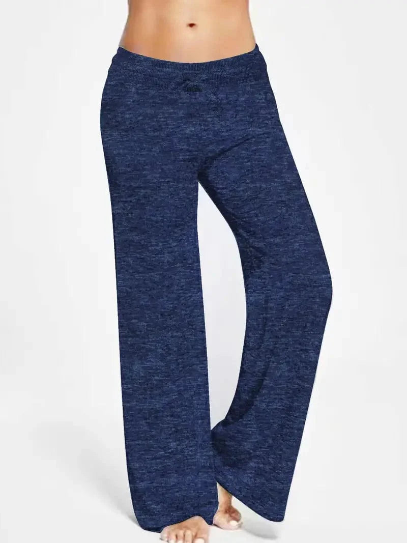 Relaxed Fit Drawstring Trousers, Loose Fit Pants Ideal for Spring & Autumn, Women's Apparel