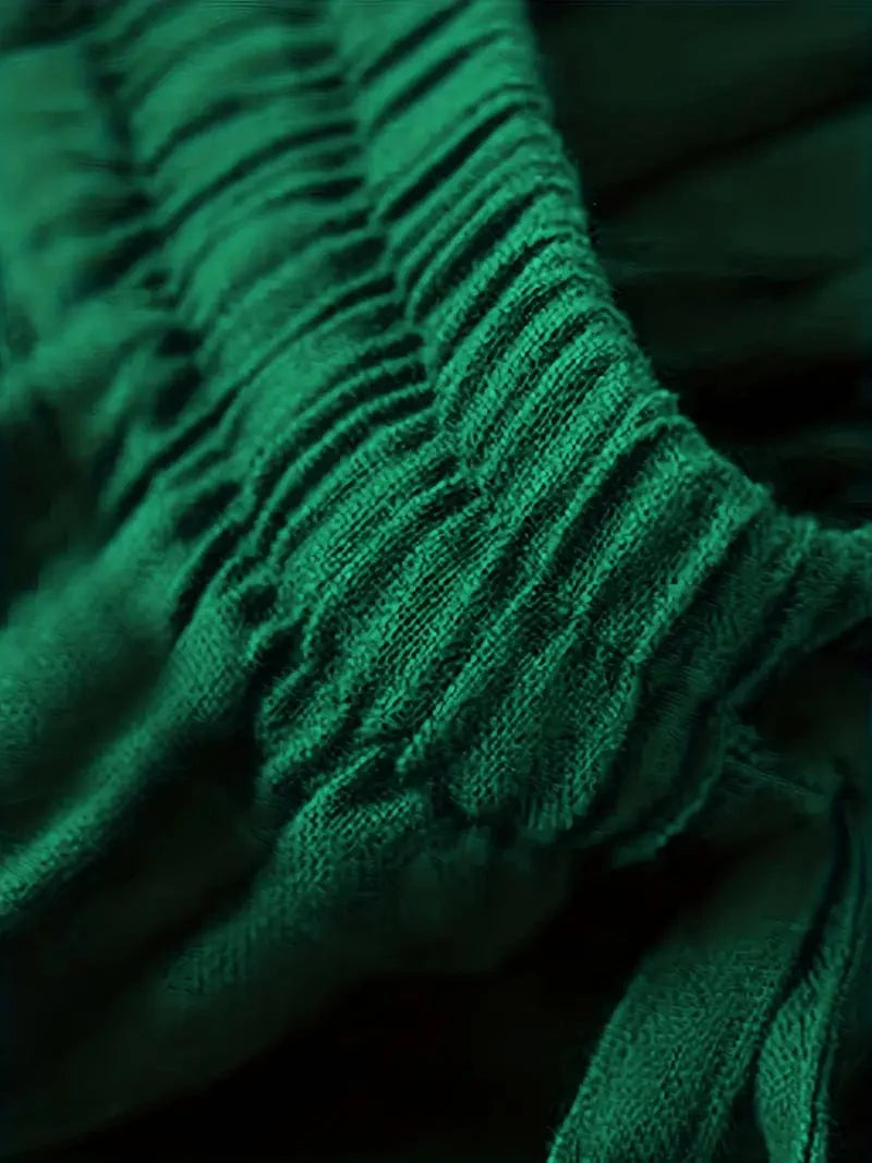 Wide Leg Drawstring Pants, Relaxed Fit Trousers Ideal for Spring & Summer, Women's Apparel