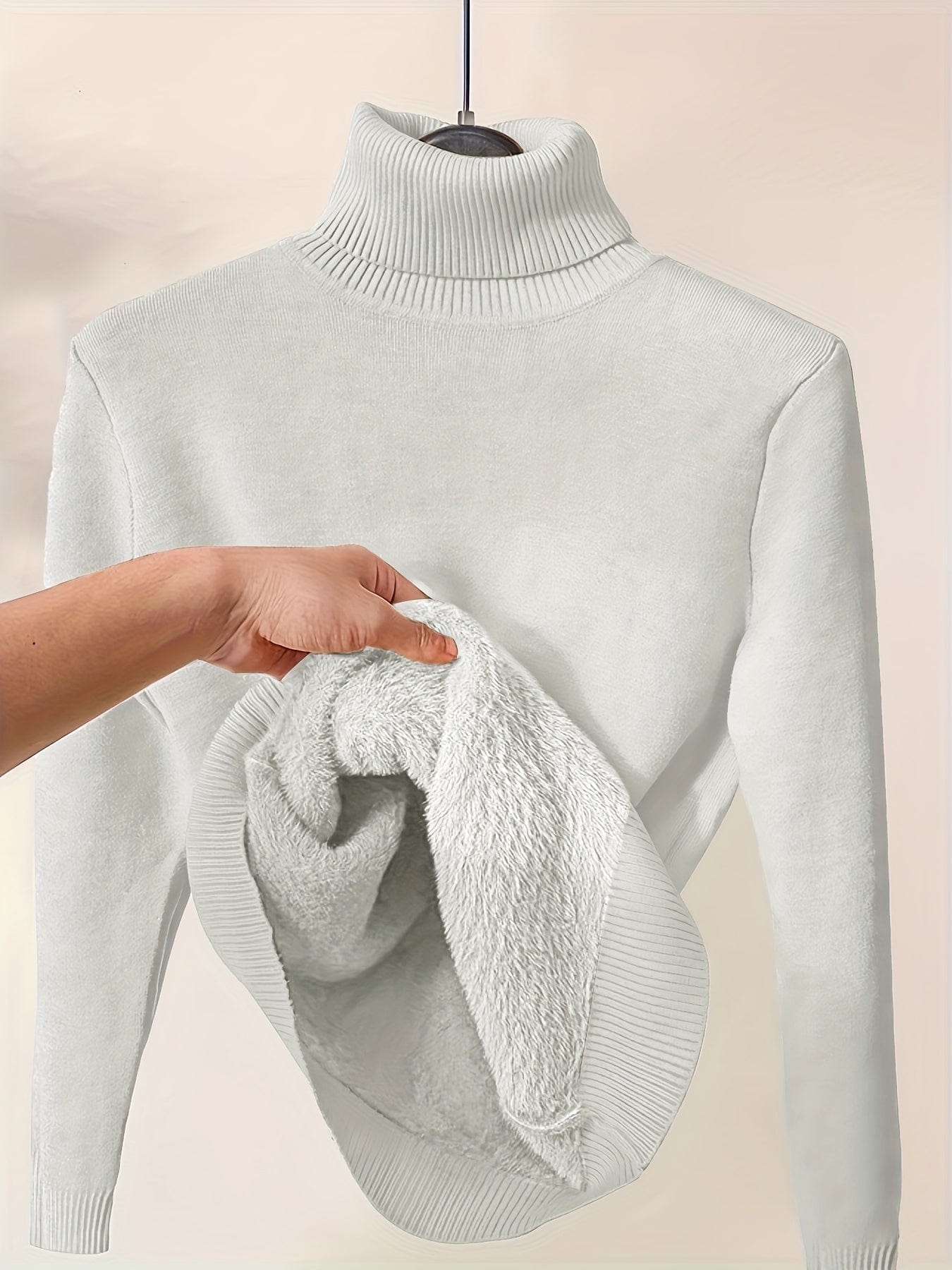 Solid Cozy Turtle Neck Long Sleeve Pullover Sweater