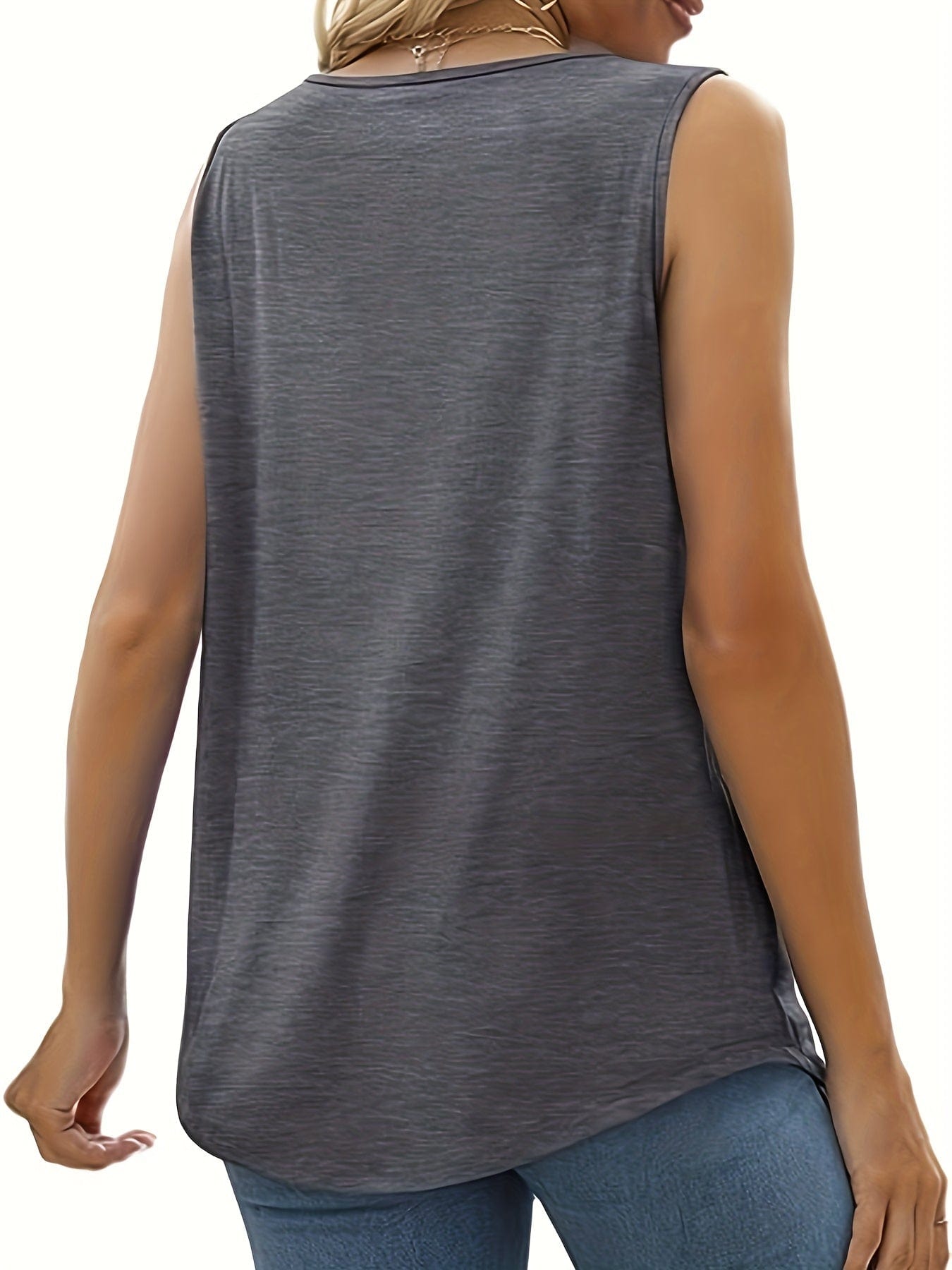 Casual Pleated Lace Stitching Sleeveless Tank Top