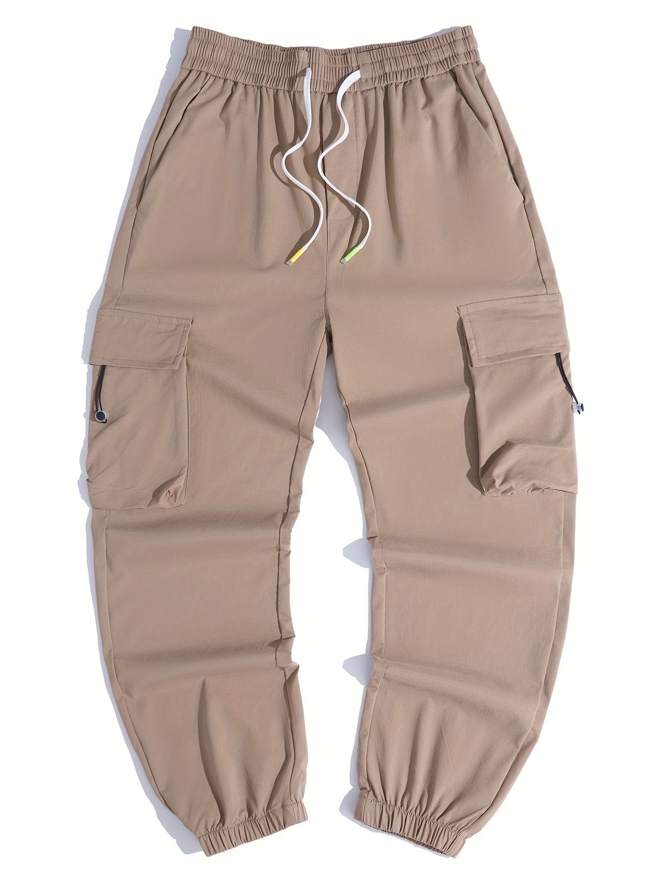 Casual Solid Drawstring Cargo Athleisure Sports Pants