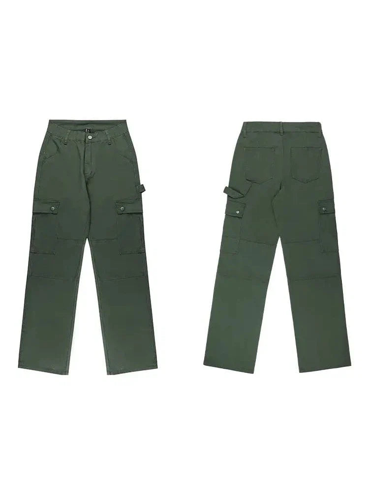 Casual Y2K Cargo Pants with High Waist Pockets