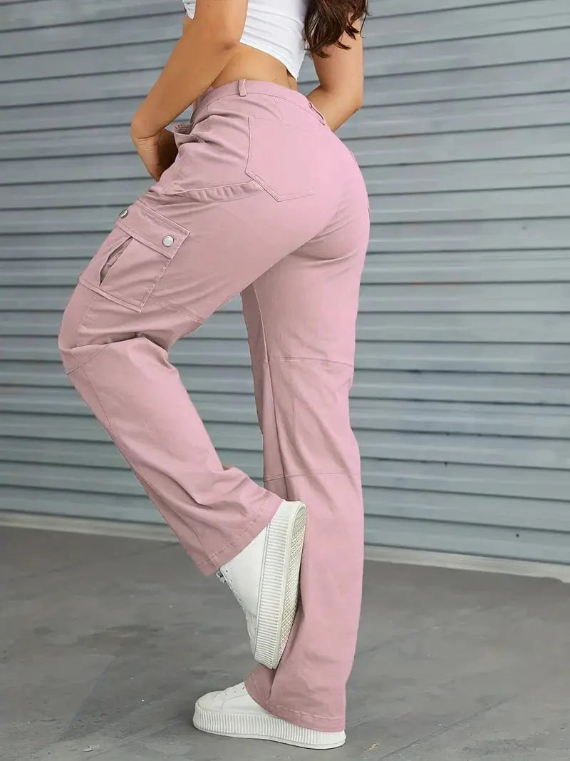 Casual Y2K Cargo Pants with High Waist Pockets