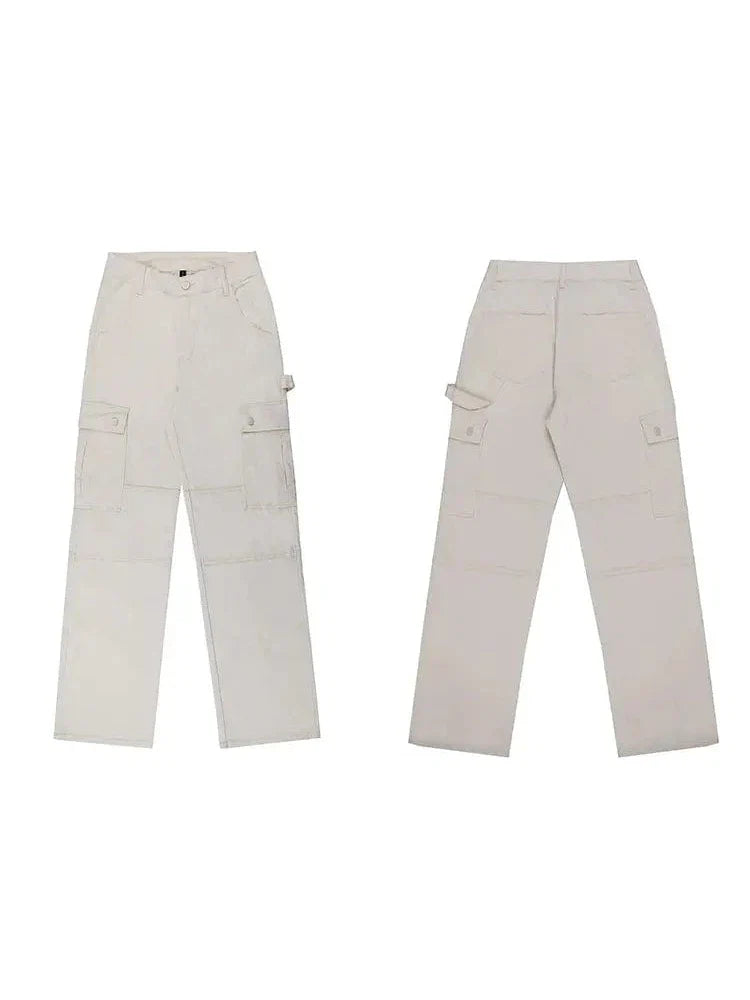 Casual Y2K Cargo Pants with High Waist Pockets