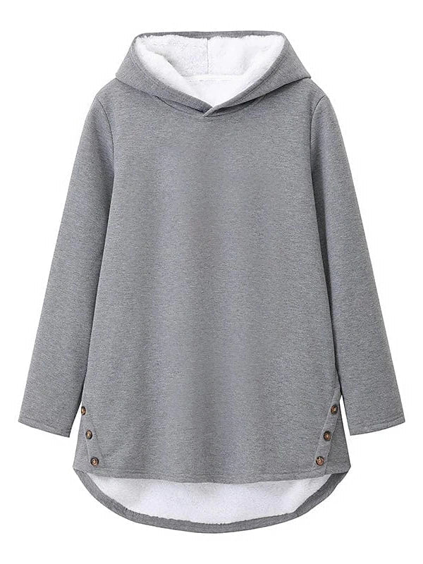 Cozy Cat Letter Print Sherpa Fleece Lined Women's Hoodie Sweatshirt