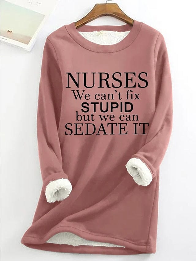 Cozy Sherpa Fleece Lined Women's Sweatshirt