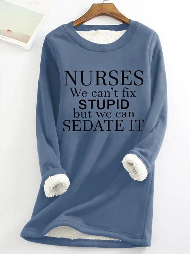 Cozy Sherpa Fleece Lined Women's Sweatshirt