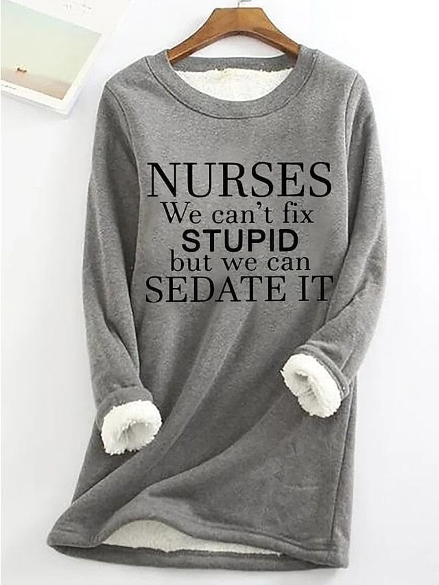 Cozy Sherpa Fleece Lined Women's Sweatshirt