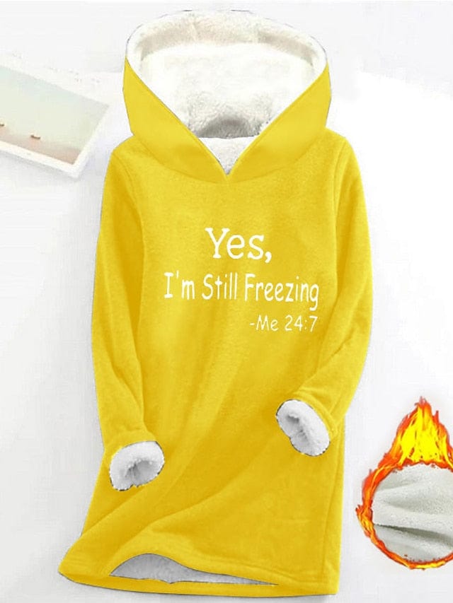 Cozy Sherpa Lined Women's Hoodie Sweatshirt with Trendy Print