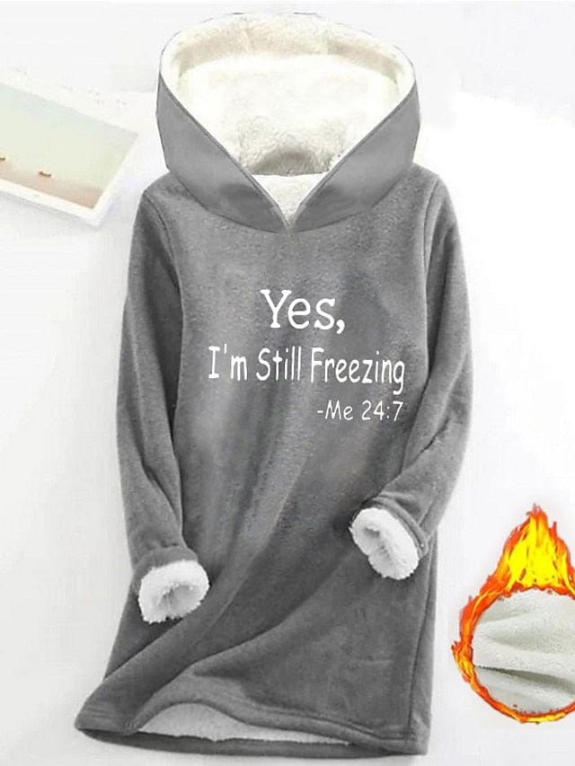 Cozy Sherpa Lined Women's Hoodie Sweatshirt with Trendy Print