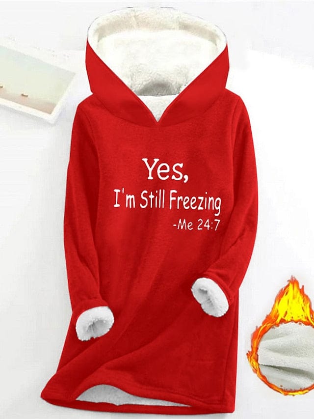 Cozy Sherpa Lined Women's Hoodie Sweatshirt with Trendy Print