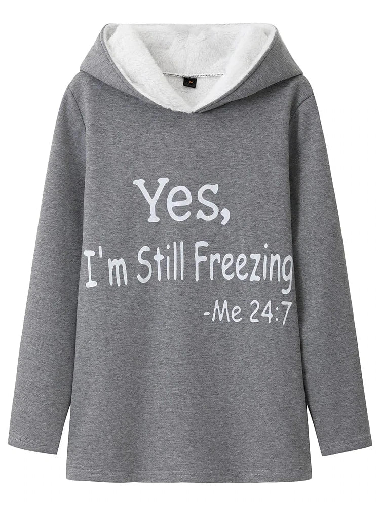Cozy Sherpa Lined Women's Hoodie Sweatshirt with Trendy Print