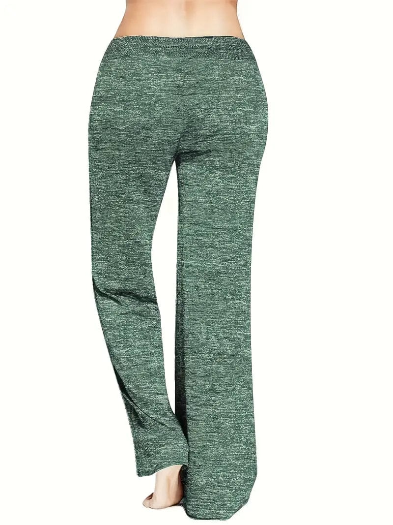 Relaxed Fit Drawstring Trousers, Loose Fit Pants Ideal for Spring & Autumn, Women's Apparel