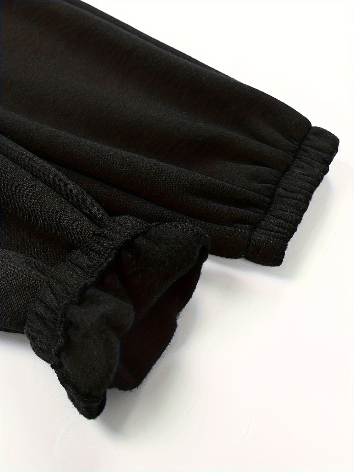 Elastic Hem Fleece Lining Drawstring Hoodie & Jogging Pants Two-Piece Set