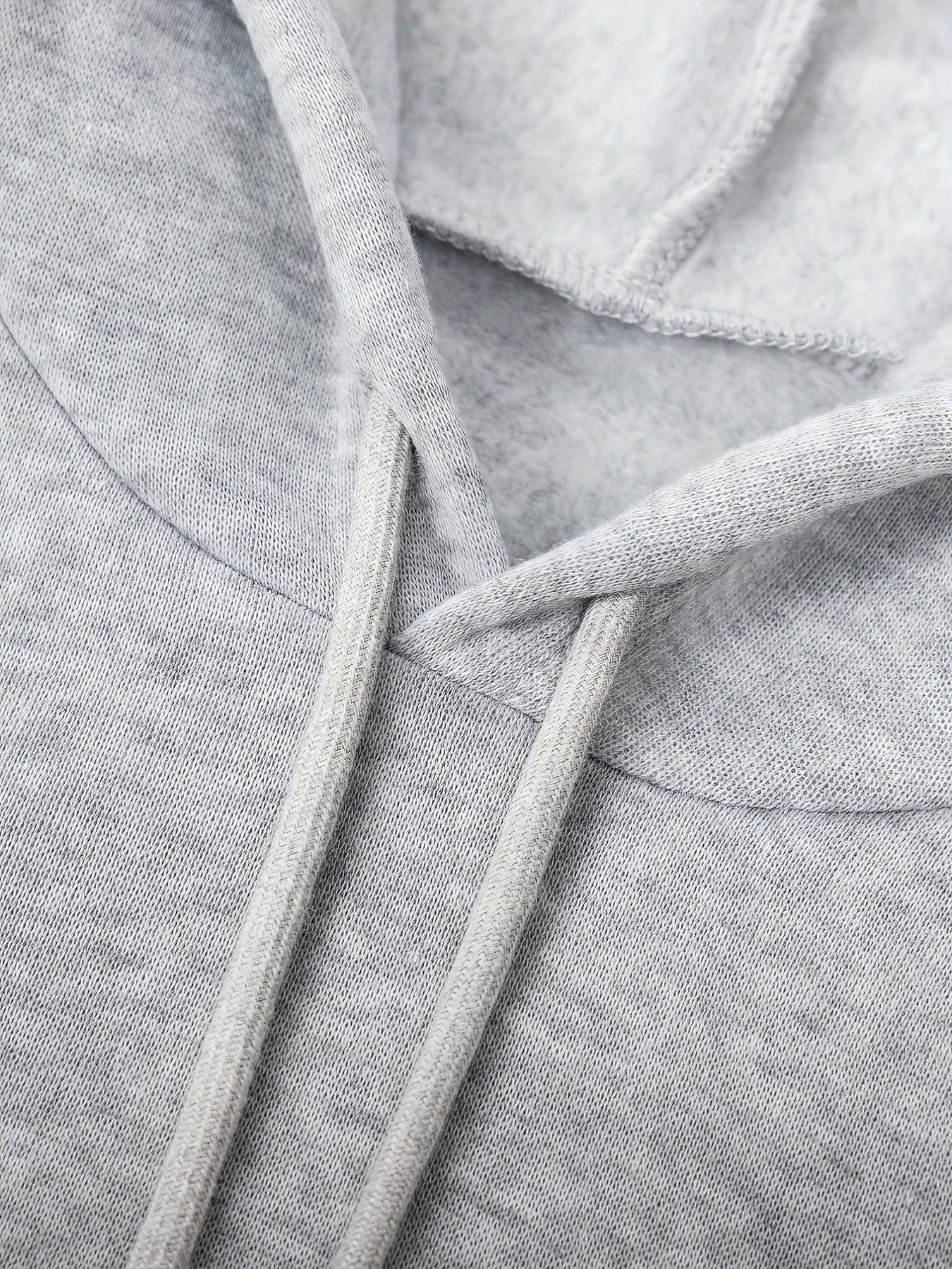 Elastic Hem Fleece Lining Drawstring Hoodie & Jogging Pants Two-Piece Set