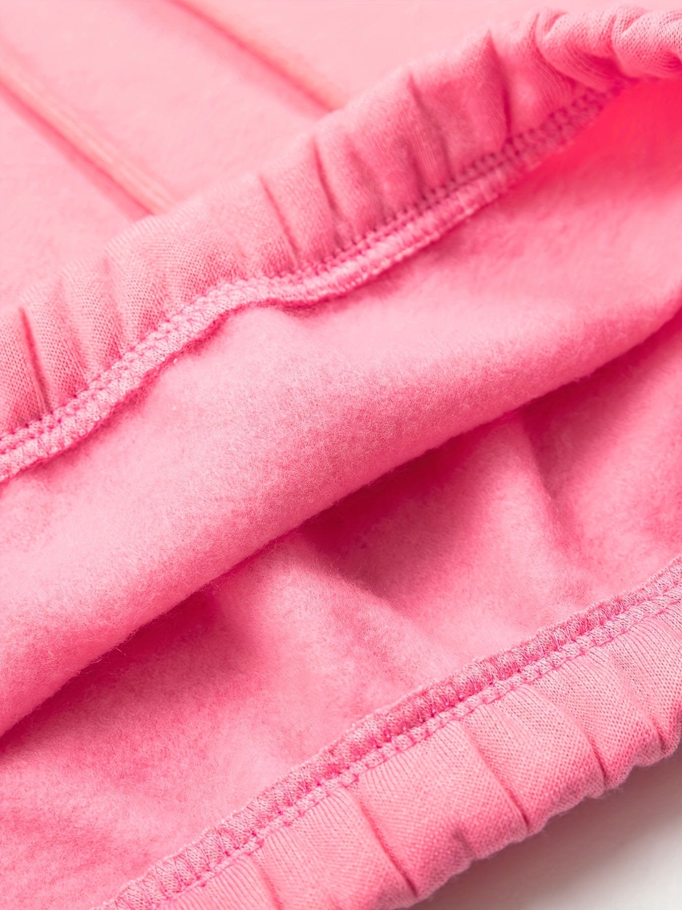 Elastic Hem Fleece Lining Drawstring Hoodie & Jogging Pants Two-Piece Set