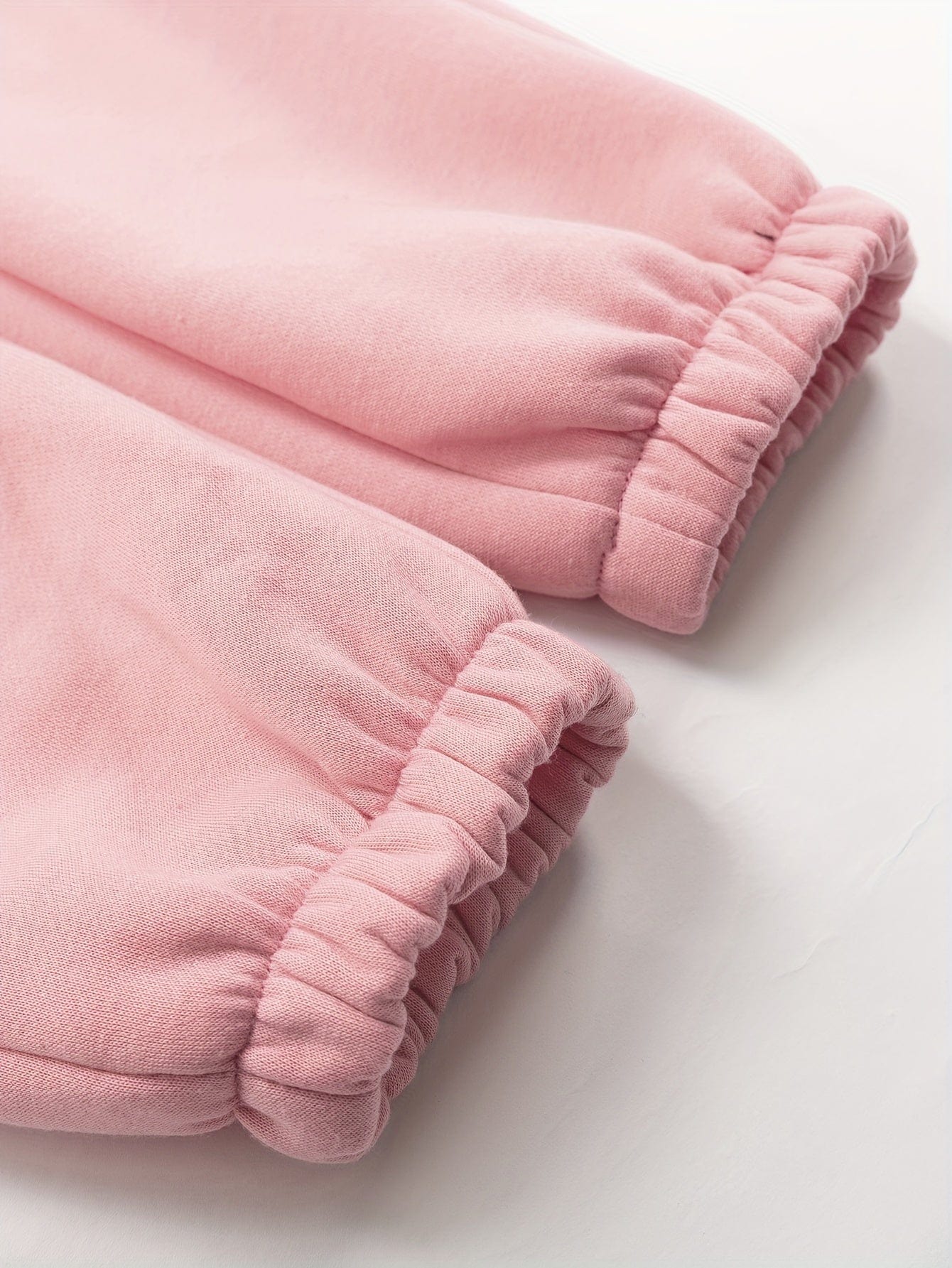 Elastic Hem Fleece Lining Drawstring Hoodie & Jogging Pants Two-Piece Set