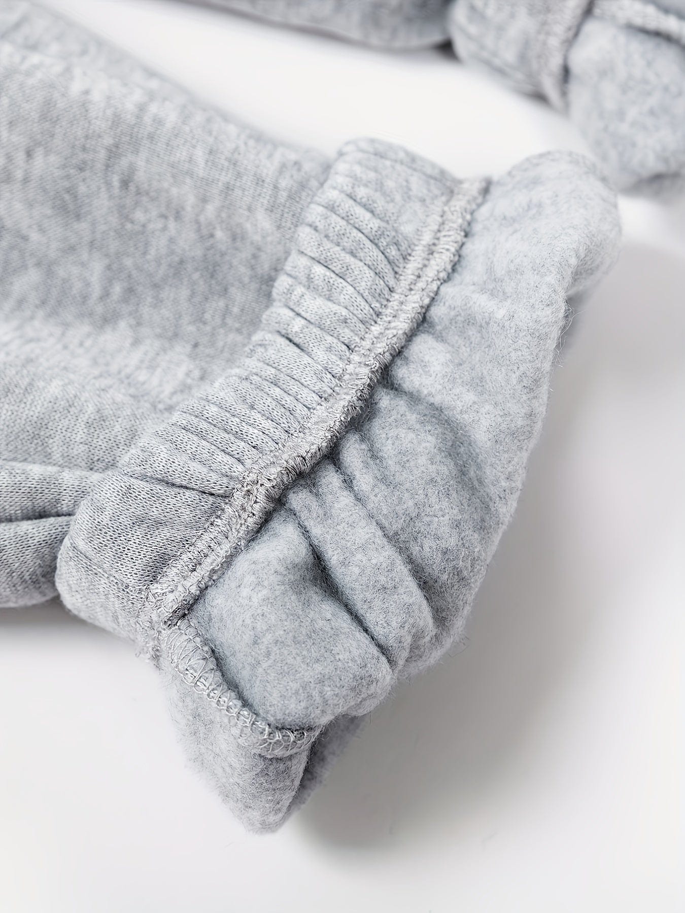 Elastic Hem Fleece Lining Drawstring Hoodie & Jogging Pants Two-Piece Set