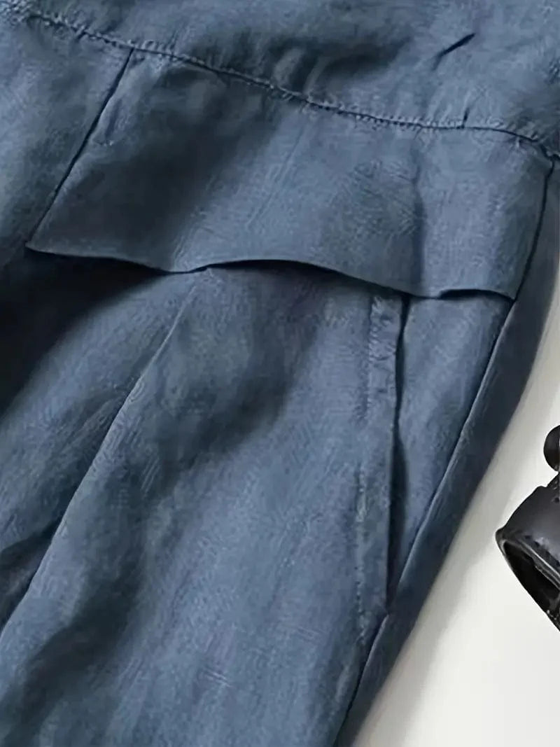 Stylish Wide Leg Trousers, Relaxed Palazzo Pants for Spring & Summer, Women's Fashion