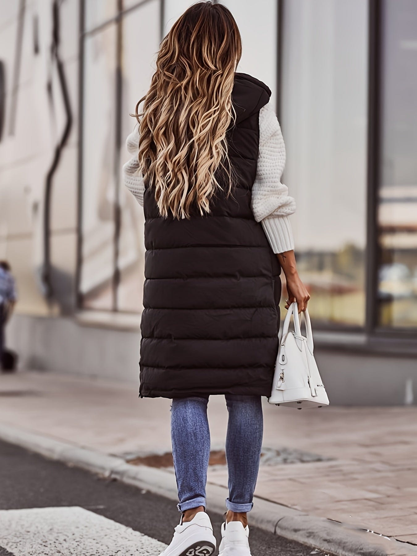 Casual Stylish Sleeveless Button Front Hooded Coat