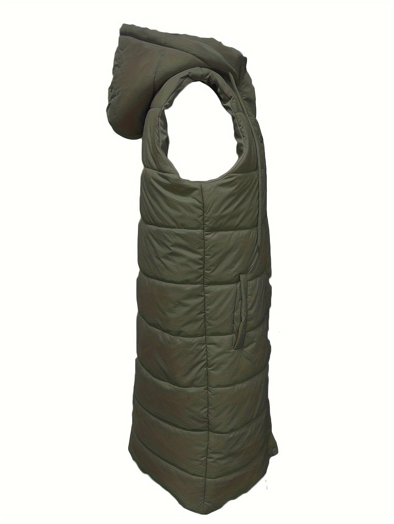 Casual Stylish Sleeveless Button Front Hooded Coat