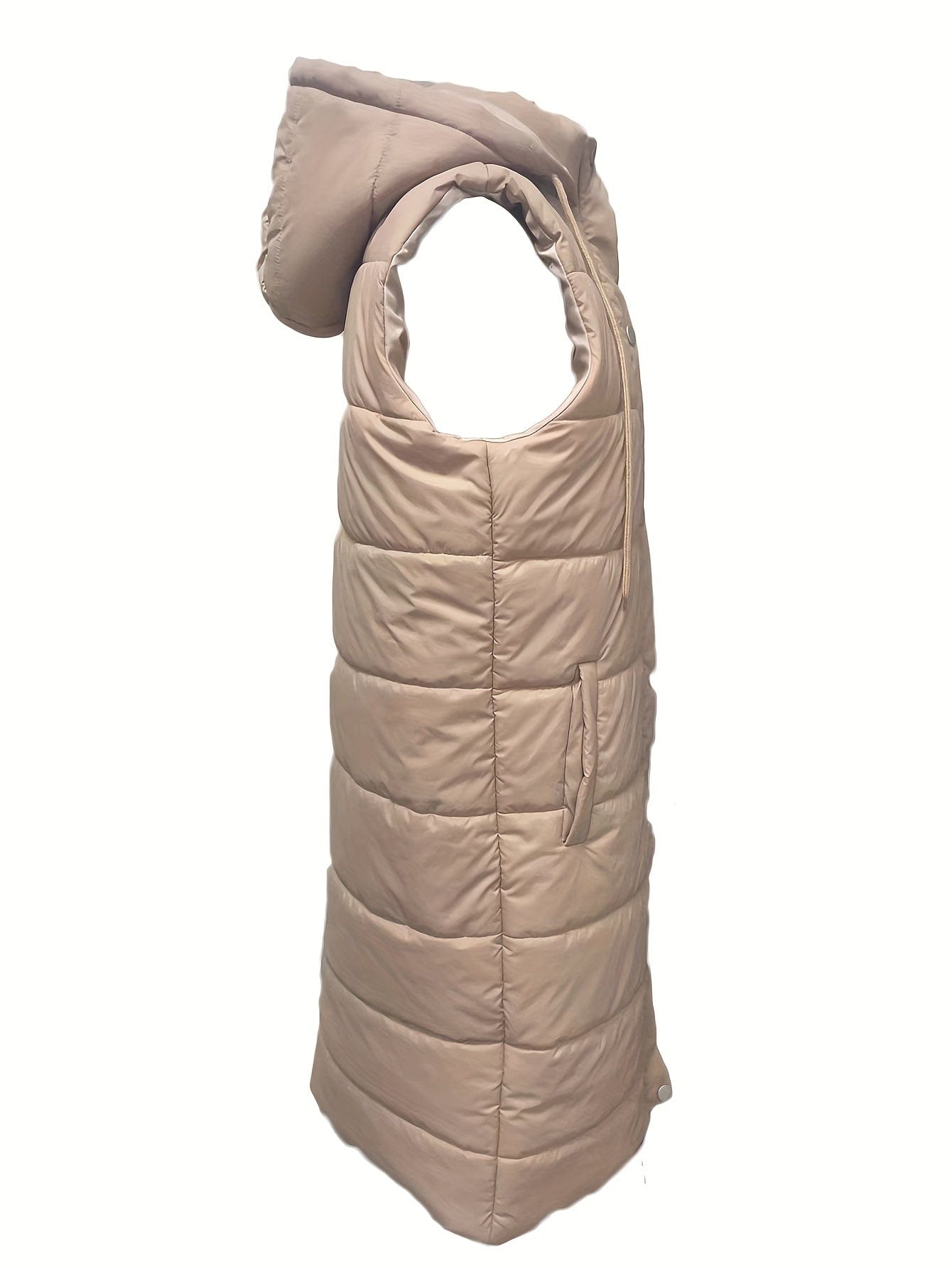 Casual Stylish Sleeveless Button Front Hooded Coat