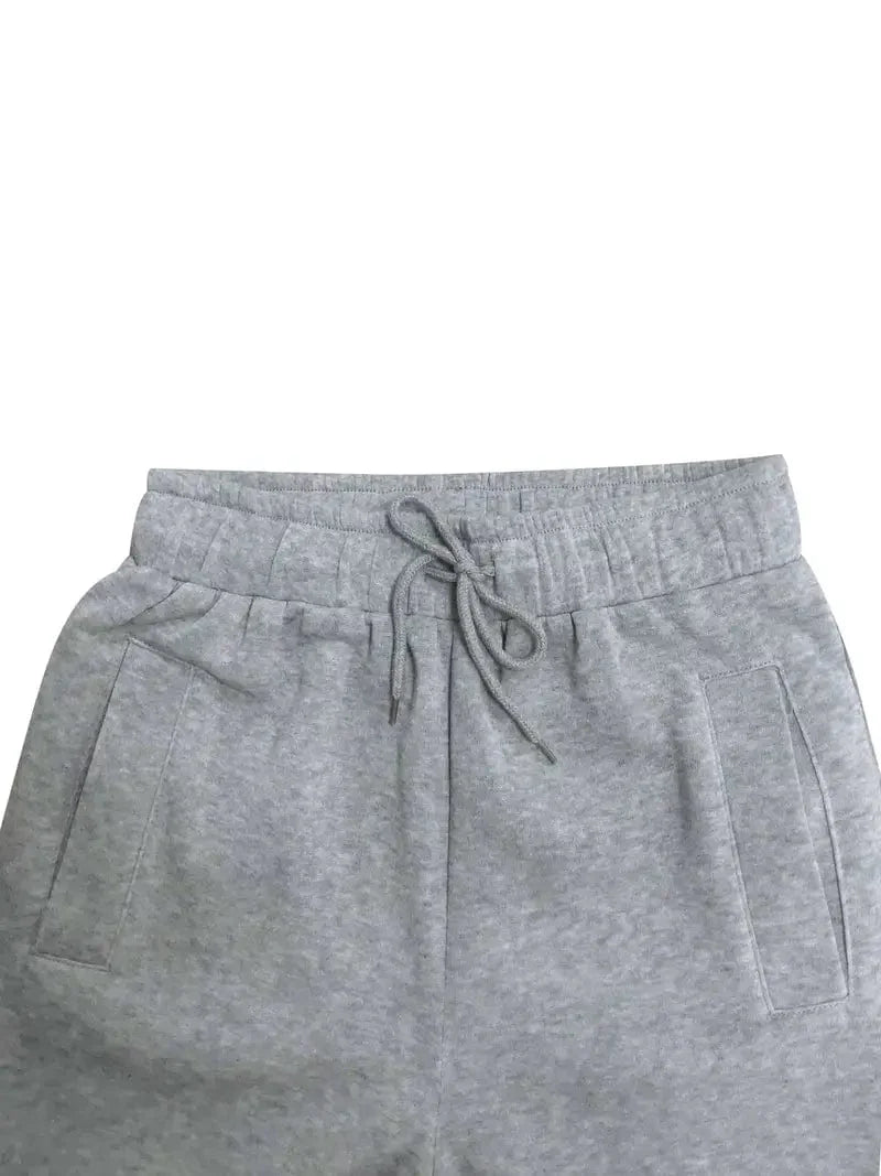 Cozy Solid Extra-Long Drawstring Dual Pockets Pants