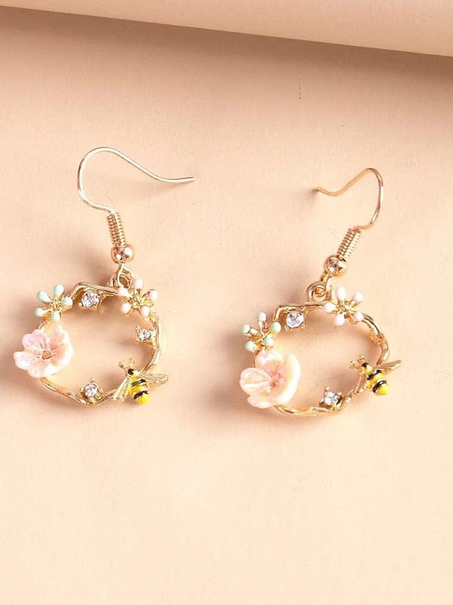 Women's Classic Petal Drop Earrings for Elegant Style and Charm