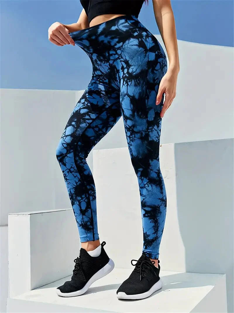 Random Print High Waist Stretchy Casual Leggings Pants